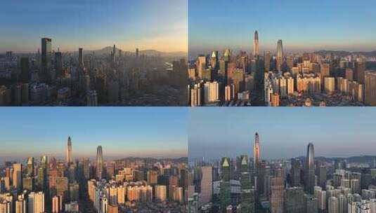 深圳城市天际线航拍高清在线视频素材下载