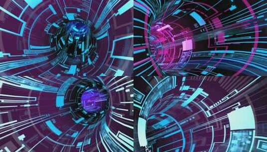 科技时空隧道 科技感隧道高清在线视频素材下载
