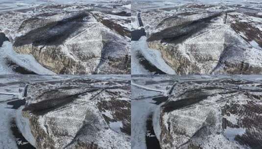 辽宁辽阳燕州城冬季下雪高清在线视频素材下载