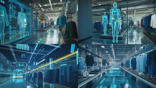 科技赋能服装行业发展 数字化服饰专卖店高清在线视频素材下载