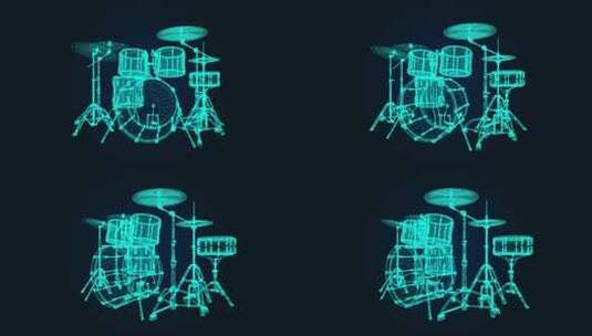 科技架子鼓高清AE视频素材下载