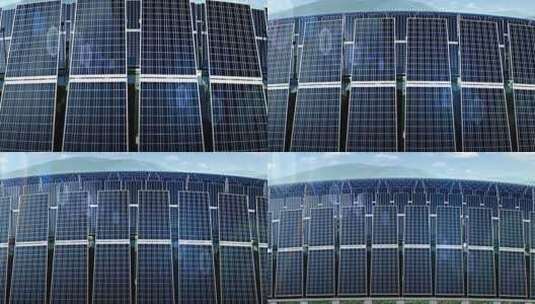 新能源光伏板太阳能高清在线视频素材下载