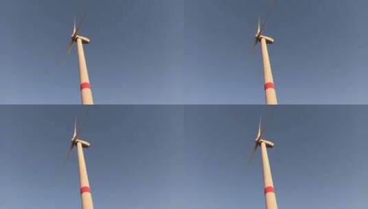 转动的风车的仰拍高清在线视频素材下载