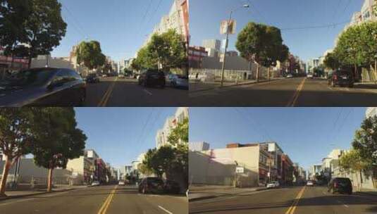街道上行驶的汽车高清在线视频素材下载