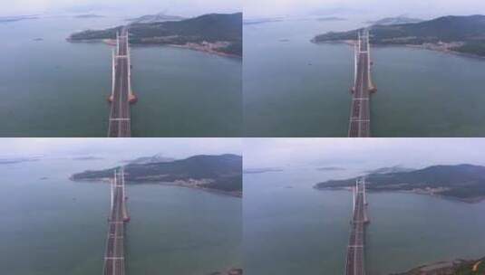福州平潭海峡公铁大桥高清在线视频素材下载