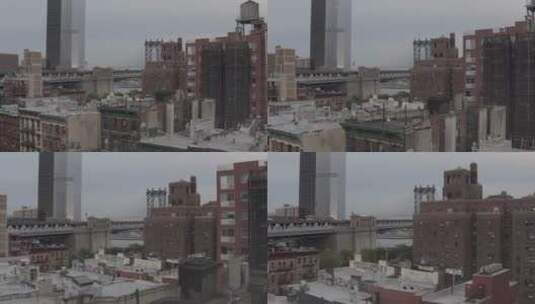 航拍下的城市建筑高清在线视频素材下载