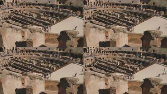 罗马斗兽场内的游客高清在线视频素材下载
