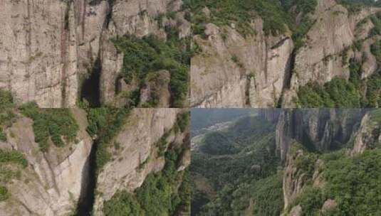 航拍浙江温州雁荡山，灵岩高清在线视频素材下载