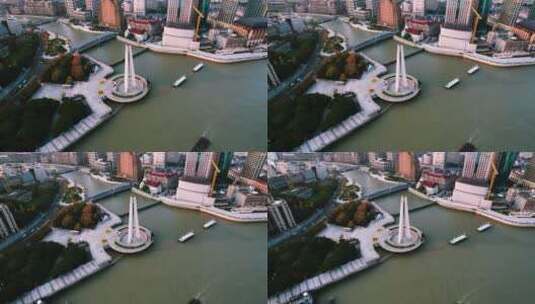 4K上海外滩陈毅广场航拍高清在线视频素材下载