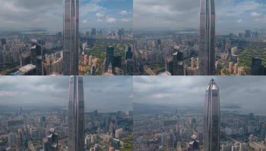 平安大厦视频深圳第一高楼航拍高清在线视频素材下载