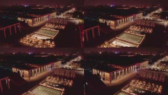 西安城墙夜景高清在线视频素材下载