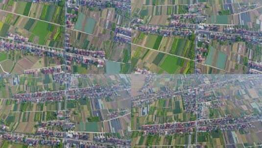 鸟瞰绍兴上虞沥海镇城镇化建设与农业经济发展高清在线视频素材下载