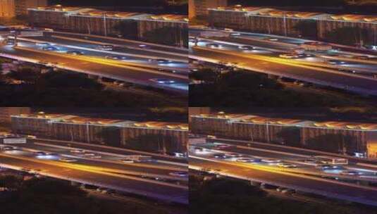 城市立交桥交通车流延时-竖版高清在线视频素材下载