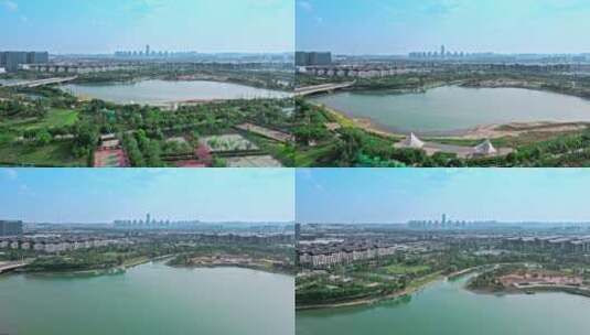 郑州CBD航拍 东区绿地高清在线视频素材下载
