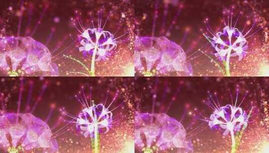 唯美梦幻粒子花朵高清在线视频素材下载