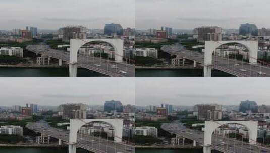 航拍广西柳州红光大桥高清在线视频素材下载