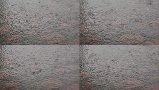大雨天雨水画面高清在线视频素材下载