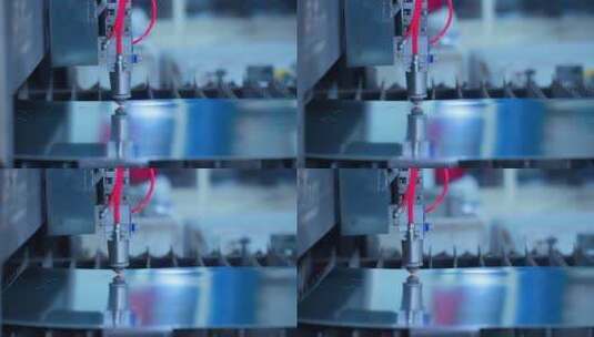 工厂里的激光切割机在切割钢板高清在线视频素材下载