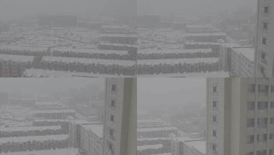 大雪纷飞满城雪SLOG高清在线视频素材下载