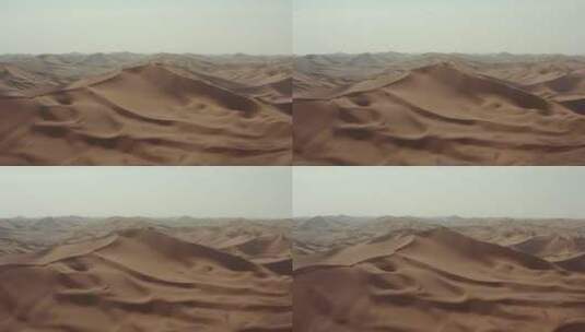 库木塔格沙漠航拍高清在线视频素材下载