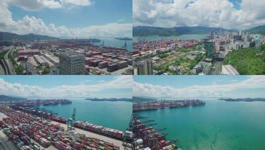 深圳盐田港 港口 码头高清在线视频素材下载
