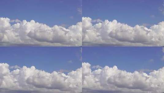 雨后天空云朵天气变化蓝天白云烈日阳光白云高清在线视频素材下载