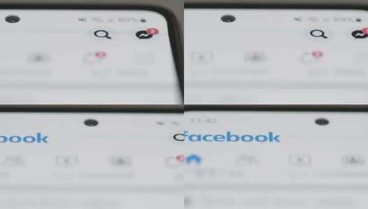 手机上Facebook徽标高清在线视频素材下载