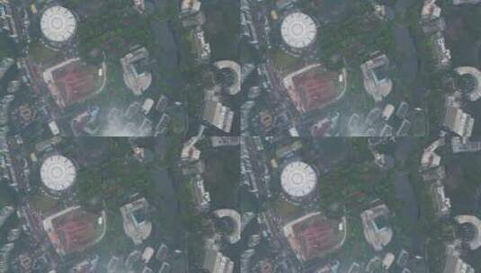 重庆西南大学高视角俯瞰校园航拍高清在线视频素材下载