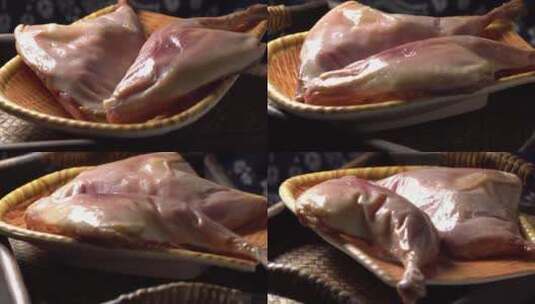 食材美食腊鸭腿高清在线视频素材下载