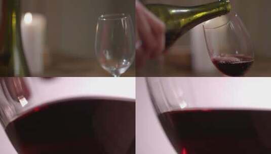西餐红酒 倒红酒升格视频素材高清在线视频素材下载