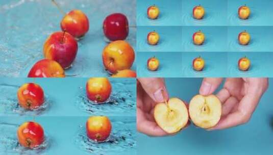 海棠果 水果创意视频高清在线视频素材下载