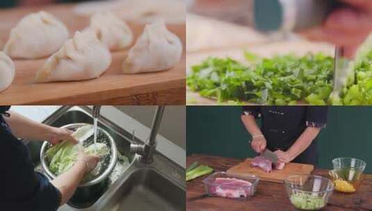 饺子馅食材高清在线视频素材下载