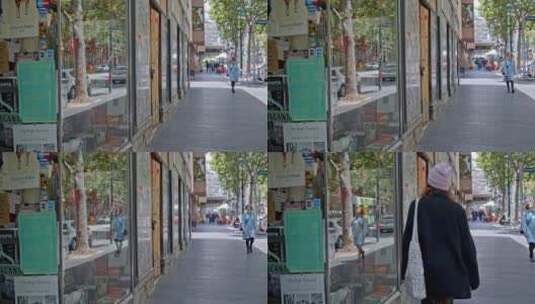 澳大利亚墨尔本街道街景书店高清在线视频素材下载
