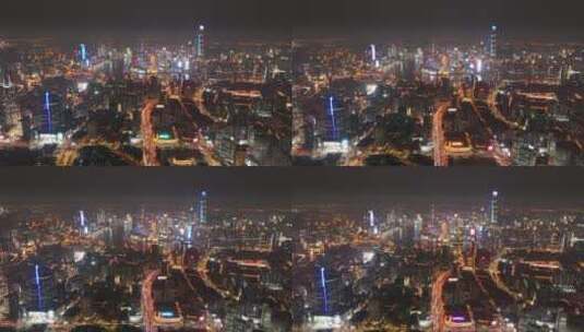上海夜景航拍空镜高清在线视频素材下载