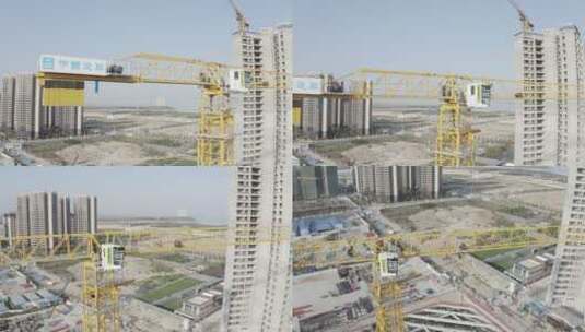 中联重科 塔吊 中国建筑 御2PRO D-LOG高清在线视频素材下载