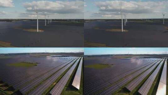 4K太阳能发电站新能源光伏发电高清在线视频素材下载