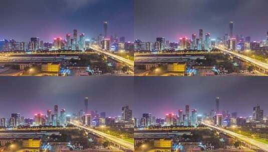 北京夜景城市延时高清在线视频素材下载