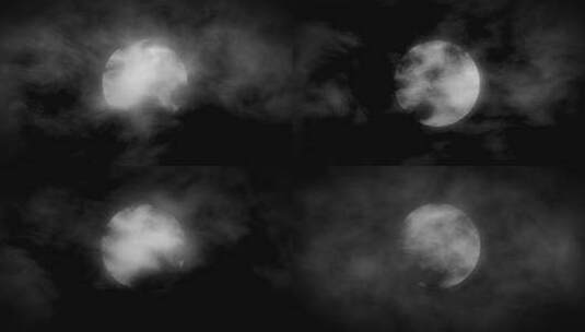 云中月亮高清在线视频素材下载