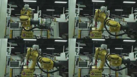 机械手臂 工业 机器人 制造业 智能 工厂高清在线视频素材下载