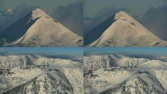 航拍雪山雪峰高清在线视频素材下载