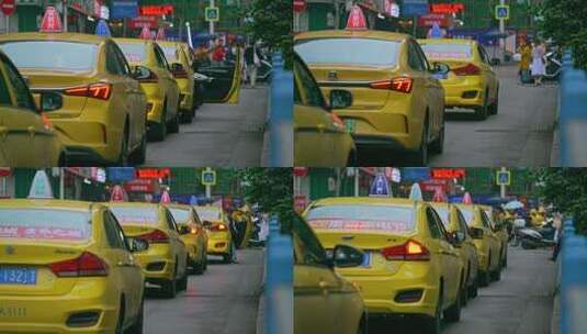 重庆出租车排队高清在线视频素材下载