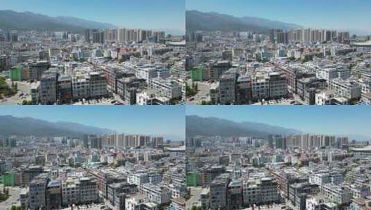 大理旅游城市下关区域城市建筑风光高清在线视频素材下载