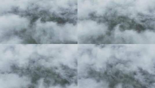 云雾缭绕森林大自然风车发电高清在线视频素材下载