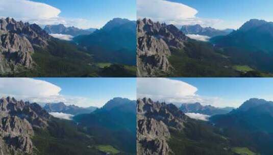 国家自然公园Tre Cime在白云石阿尔卑斯山高清在线视频素材下载