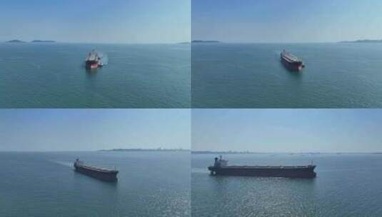 港口拖船 货轮高清在线视频素材下载