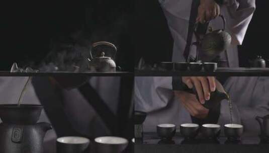 古人泡茶沏茶 茶道茶文化传承禅意古香古色高清在线视频素材下载