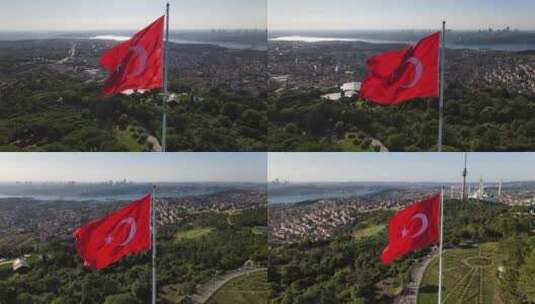 土耳其土耳其国旗高清在线视频素材下载