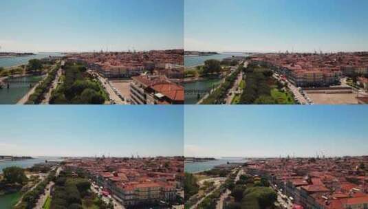 全景维亚纳卡斯特洛市，葡萄牙高清在线视频素材下载