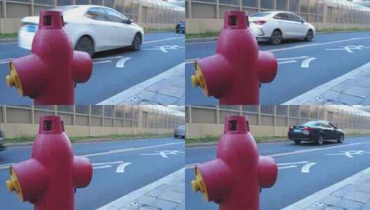 【4K】马路边的消防栓高清在线视频素材下载