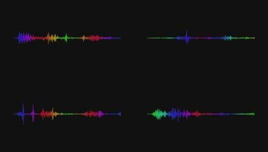 带通道 彩色 音乐波形 韵律节奏 跳动高清在线视频素材下载